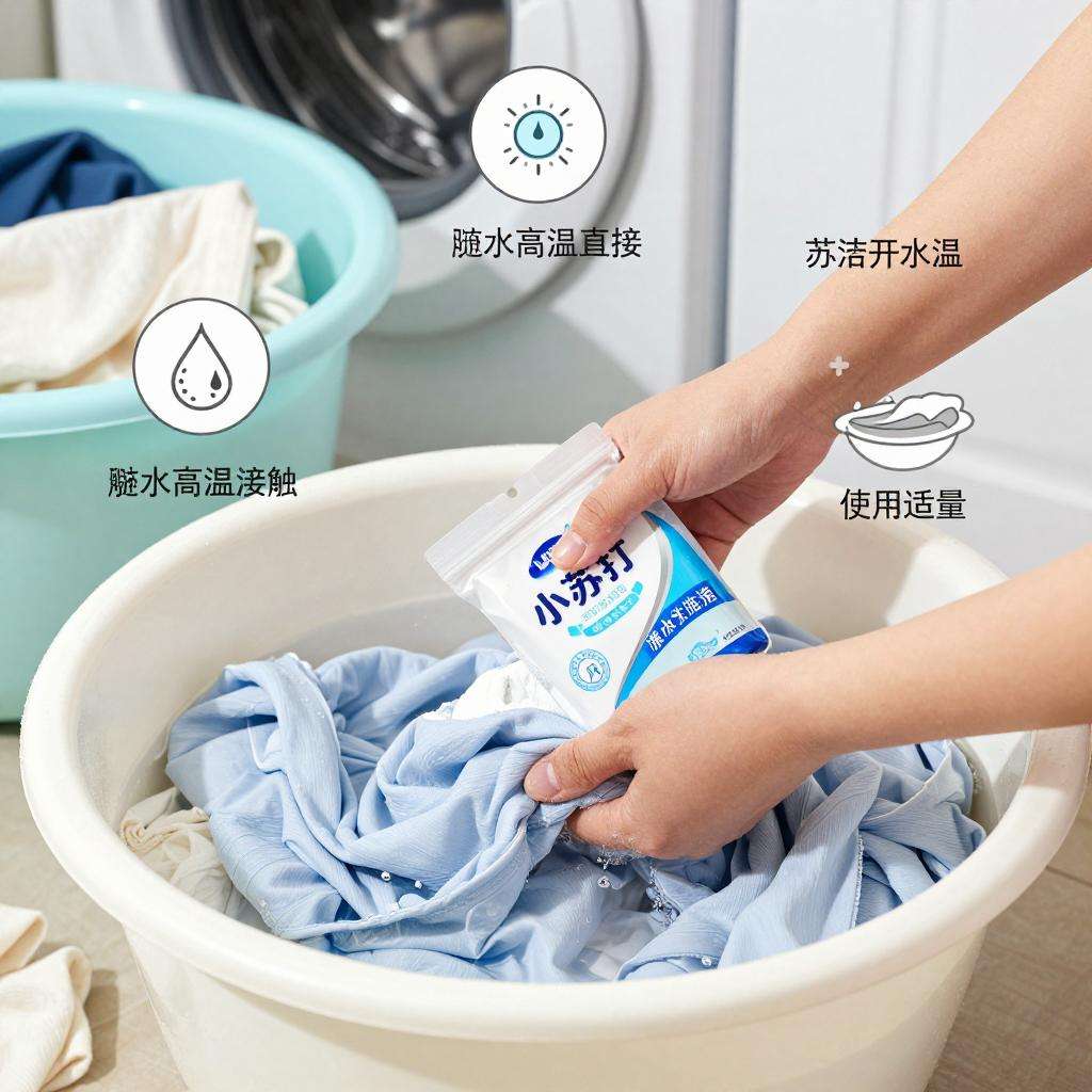 小苏打洗衣服用热水还是冷水浸泡 小苏打洗衣服注意事项【详解】第一张图