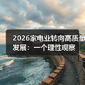 2026家电业转向高质量发展:一个理性观察(图1) 2026家电业转向高质量发展:一个理性观察(图1)