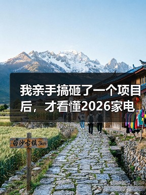 我亲手搞砸了一个项目后，才看懂2026家电行业从规模扩张转向价值创造赛道（图4）