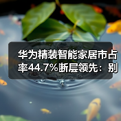 华为精装智能家居市占率44.7%断层领先：别人怎么追？（图2）