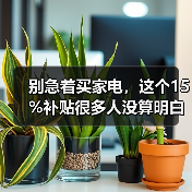 别急着买家电,这个15%补贴很多人没算明白(图1) 别急着买家电,这个15%补贴很多人没算明白(图1)
