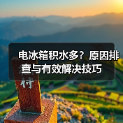 电冰箱积水多?原因排查与有效解决技巧(图1) 电冰箱积水多?原因排查与有效解决技巧(图1)