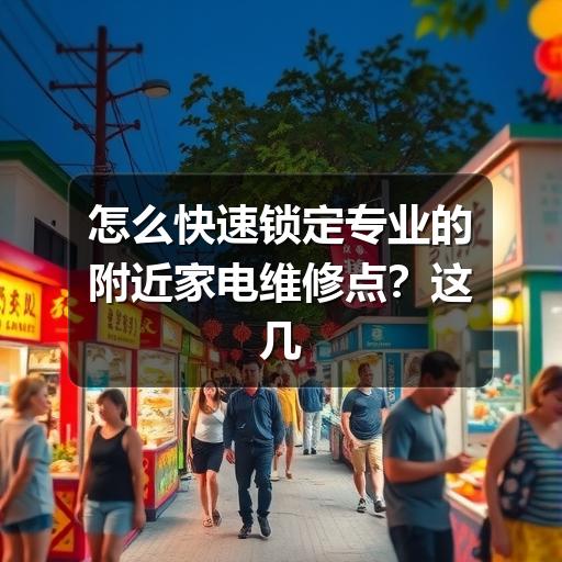 怎么快速锁定专业的附近家电维修点?这几点要牢记