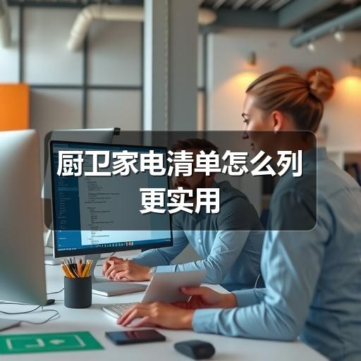 厨卫家电清单怎么列更实用