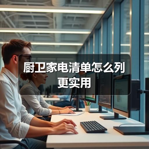 厨卫家电清单怎么列更实用