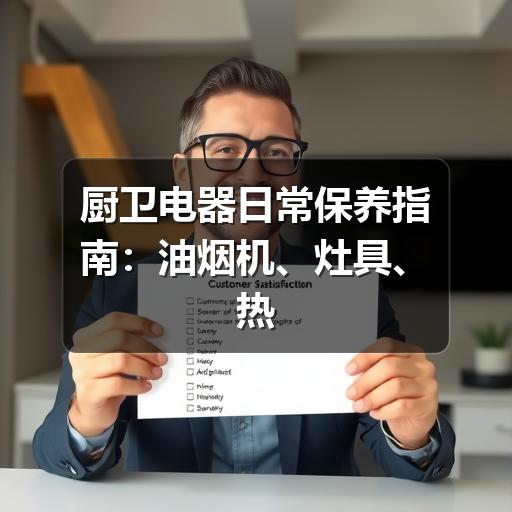 厨卫电器日常保养指南:油烟机、灶具、热水器和净水设备怎么维护